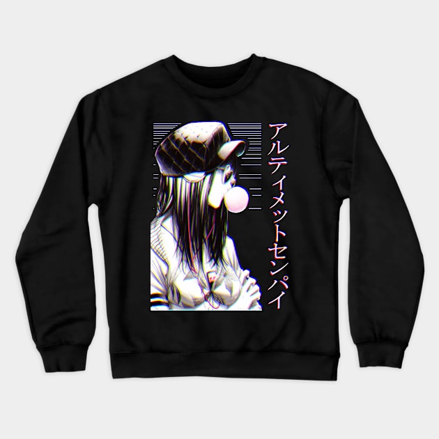 Aesthetic Ultimate Senpai Urban Weeb Streetwear Crewneck Sweatshirt by sadpanda